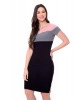 Vestido Canelado Tricolor Preto Hapuk