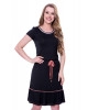 Vestido Preto com Cordão Rosa Hapuk