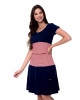 Vestido com Listra Azul-Marinho Hapuk