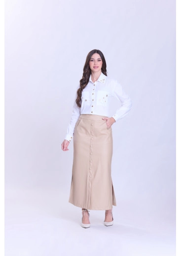 Camisa Kalita Em Tecido Plano Branco Hapuk Outono/Inverno 2026