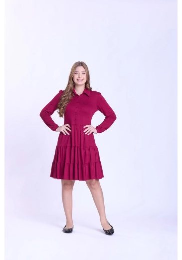 Vestido Alana Em Moletinho Bordo Hapuk Outono/Inverno 2026