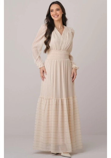 Vestido Catharina Em Crepe Creme Tata Martello Outono/Inverno 2026