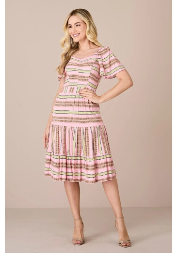 Vestido Noemi em Viscose Mia Rosa Tatá Martello Alto Verão 2025 