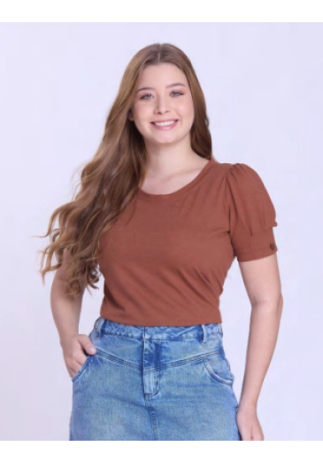 Blusa Jade Em Malha Maquinetada Marrom Hapuk Outono/Inverno 2026