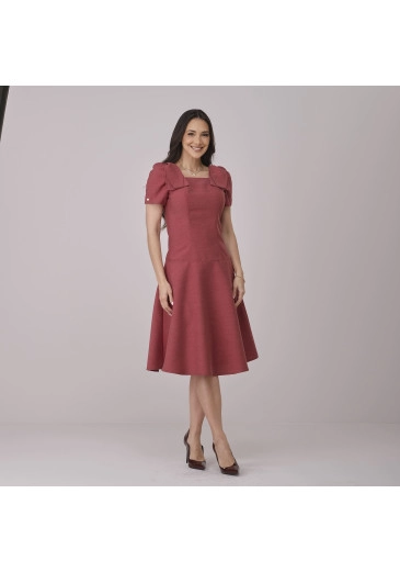 Vestido Analu Em Alfaiataria Sensoriale Marsala Tata Martello Outono/Inverno 2026