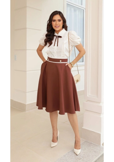 Conjunto Olivia Em Sedinha Maria Amore Outono/Inverno 2026