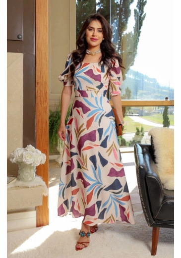 Vestido Lavinia Em Crepe Maria Amore Outono/Inverno 2025