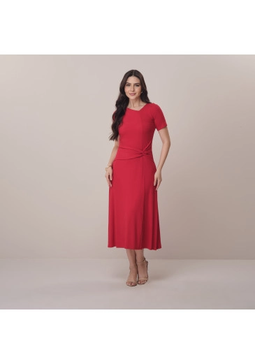 Vestido Carmem Em Malha Stella Maris Vermelho Tata Martello Primavera/Verão 2026
