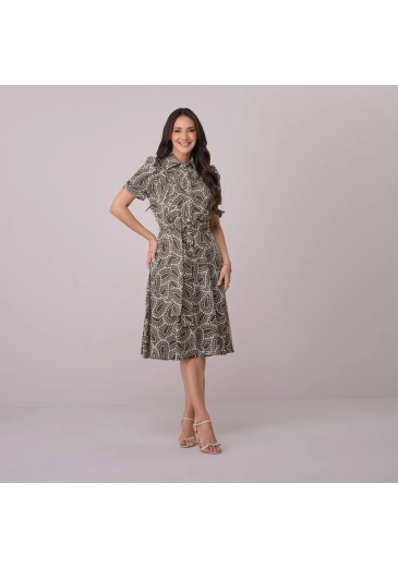 Vestido Eloa Em Crepe Olga Preto Tata Martello Primavera/Verão 2026