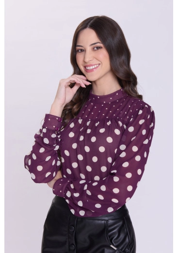 Blusa Felicia Em Crepe Roxo Hapuk Outono/Inverno 2026