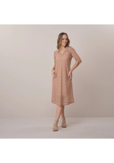 Saída de Praia Jamile Em Crochet Bege Tatá Martello Primavera/Verão 2025 