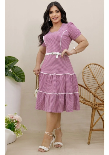 Vestido Tamires Em Malha Maquinetada Maria Amore Primavera/Verão 2026