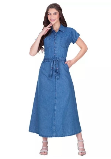 Vestido Lorena Em Jeans Claro Hapuk Primavera/Verão 2026