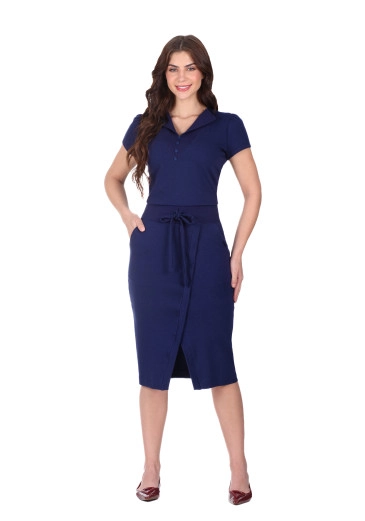 Saia Melissa Em Molecotton Azul Marinho Hapuk Primavera/Verão 2026