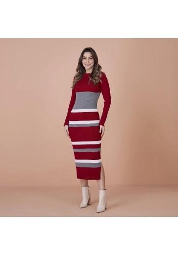 Vestido Tubinho Em Trico Com Elastano Vermelho Tata Martello Outono/Inverno 2024