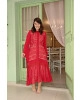 Vestido em Renda Luxo Vermelho Plus Kauly 