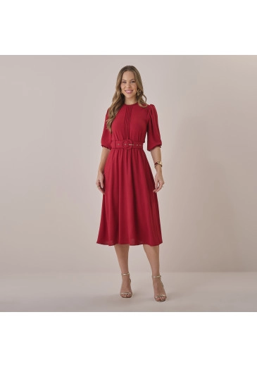 Vestido Pietra Em Casual Flow Vermelho Tata Martello Primavera/Verão 2026
