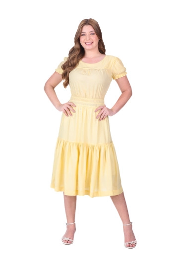 Vestido Gessi Em Tecido Plano Amarelo Hapuk  Primavera/Verão 2026