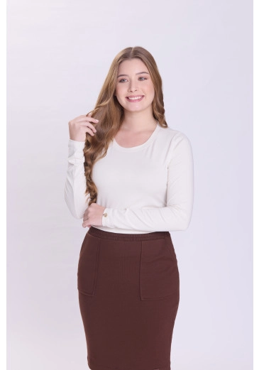 Blusa Dolores Em Malha Bege Hapuk Outono/Inverno 2026