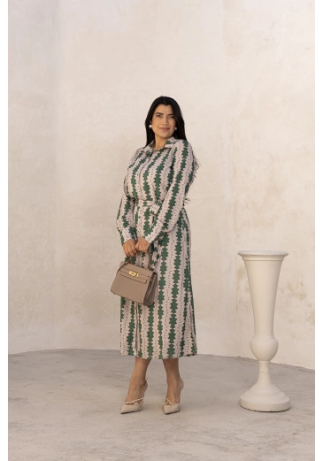 Vestido Nayara Em Toque De Seda Verde Jany Pin Outono/Inverno 2026