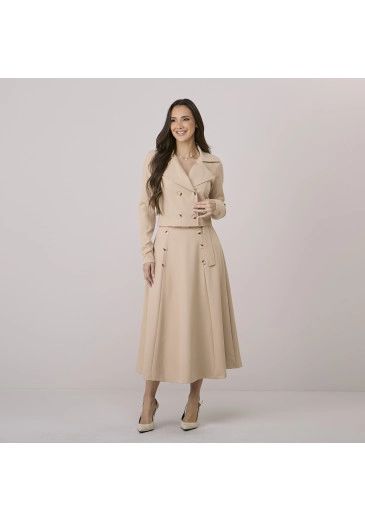 Conjunto Theodora Em Alfaiataria Bege Tata Martello Outono/Inverno 2026