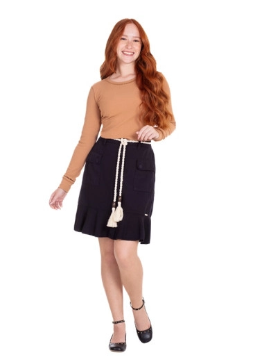 Blusa Idalis Em Malha Ribana Caramelo Hapuk Outono/Inverno 2024