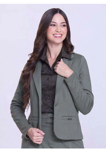 Blazer Lais Em Ponto Roma Verde Hapuk Outono/Inverno 2026 