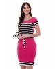 Vestido Malha com Recorte Rosa Hapuk