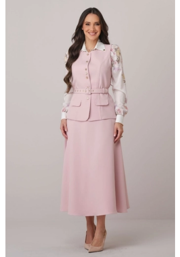 Conjunto Milena Em Alfaiataria Rosa Tata Martello Outono/Inverno 2026