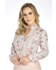 Blusa Estampada com Recorte Via Tolentino