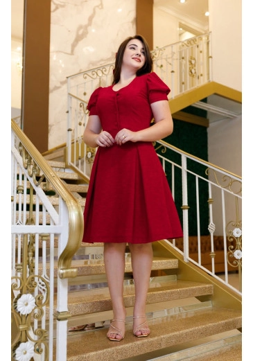 Vestido Tarsila Em Tweed Com Elastano Marsala Maria Amore Alto Verão 2025