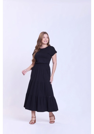 Vestido Emily Em Malha Preto Hapuk Outono/Inverno 2026