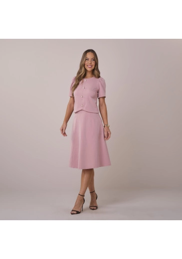 Conjunto Barbara Em Alfaiataria Besty Rosa Tata Martello Primavera/Verão 2026
