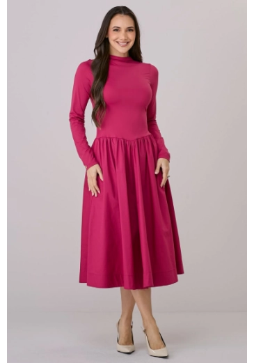 Vestido Lira Em Malha  Pink Tata Martello Outono/Inverno 2026