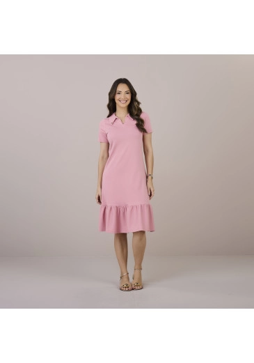 Vestido Cassia Em Malha Rosa Tatá Martello Outono/Inverno 2025