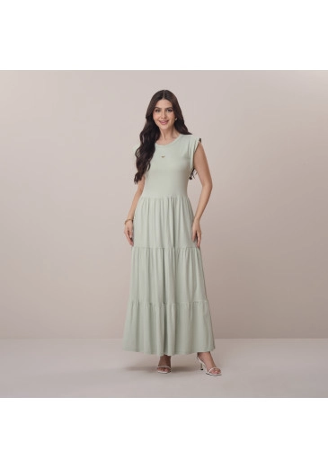 Vestido Brenda Em Malha Conforto Verde Tata Martello Primavera/Verão 2026