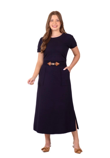 Conjunto Valentina Em Malha Texturizada Azul Mrinho Hapuk Primavera/Verão 2026