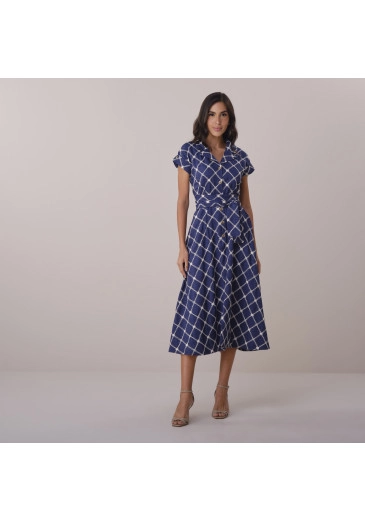 Vestido Melissa Em Jade Bordado Azul Tatá Martello Primavera/Verão 2026