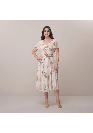 Vestido Laiany Em Tule Estampa Exclusiva Off White Tata Martello Primavera/Verão 2026