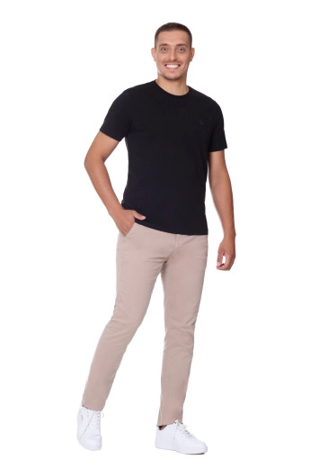Camiseta Marcos Em Malha Pima Preta Hapuk Outono/Inverno 2025