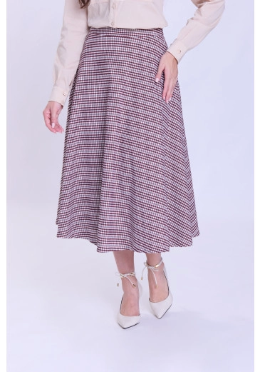 Saia Salete Em Alfaiataria Tweed Marrom Hapuk Outono/Inverno 2026