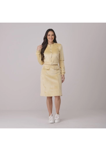 Conjunto Duda Em Plush Bege Tata Martello Outono/Inverno 2026
