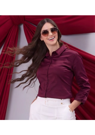 Camisa Delma Em Tecido Plano Bordo Hapuk Outono/Inverno 2026