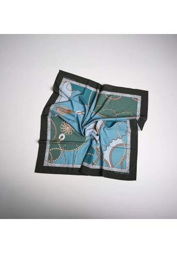 Lenço Tata Preto Estampa Exclusiva Tatá Martello Outono/Inverno 2025