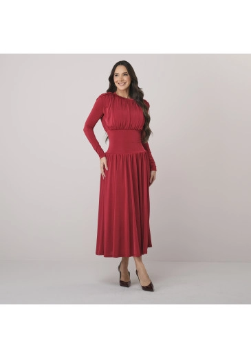 Vestido Antonela Em Malha Jersey Vermelho Tata Martello Outono/Inverno 2026