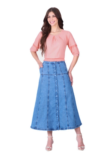 Blusa Conceição Em Malha Canelada Rosa Hapuk Primavera/Verão 2026