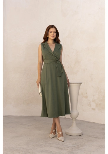 Vestido Ester Em Viena Alfaiataria Verde Jany Pin Outono/Inverno 2026