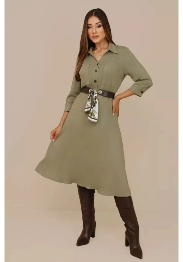 Vestido Babi Chemisie Em Viscolinho Nitido Outono/Inverno 2026