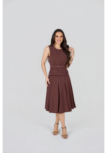Conjunto Ana Em Alfaiataria Pantalon Marrom Tata Martello Primavera/Verão 2027