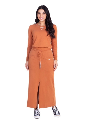 Blusa Patrícia Em Moletinho Caramelo Hapuk Outono/Inverno 2024